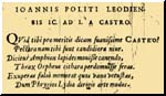 [ ill. nr. 55 huldedicht Jean Polit in Novae Cantiones  uit 1588 ]